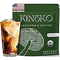 Kinoko USDA Organic Mushroom Coffee 30 Servings with MCT Oil, Instant Creamy Coffee Mix with 7 Adaptogenic Mushrooms for Focus, Energy & Wellness, USA