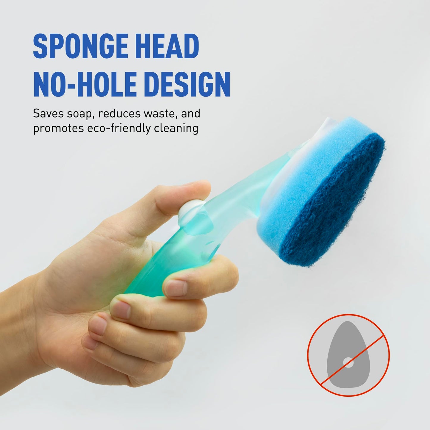 Dishwand Refills Sponge Heads for Scotch-Brite Dish Wand, 6Pack Non Scratch Heavy Duty Scrub Brush Sponges, Soap Dispensing Scrubbers, Cleaning Head