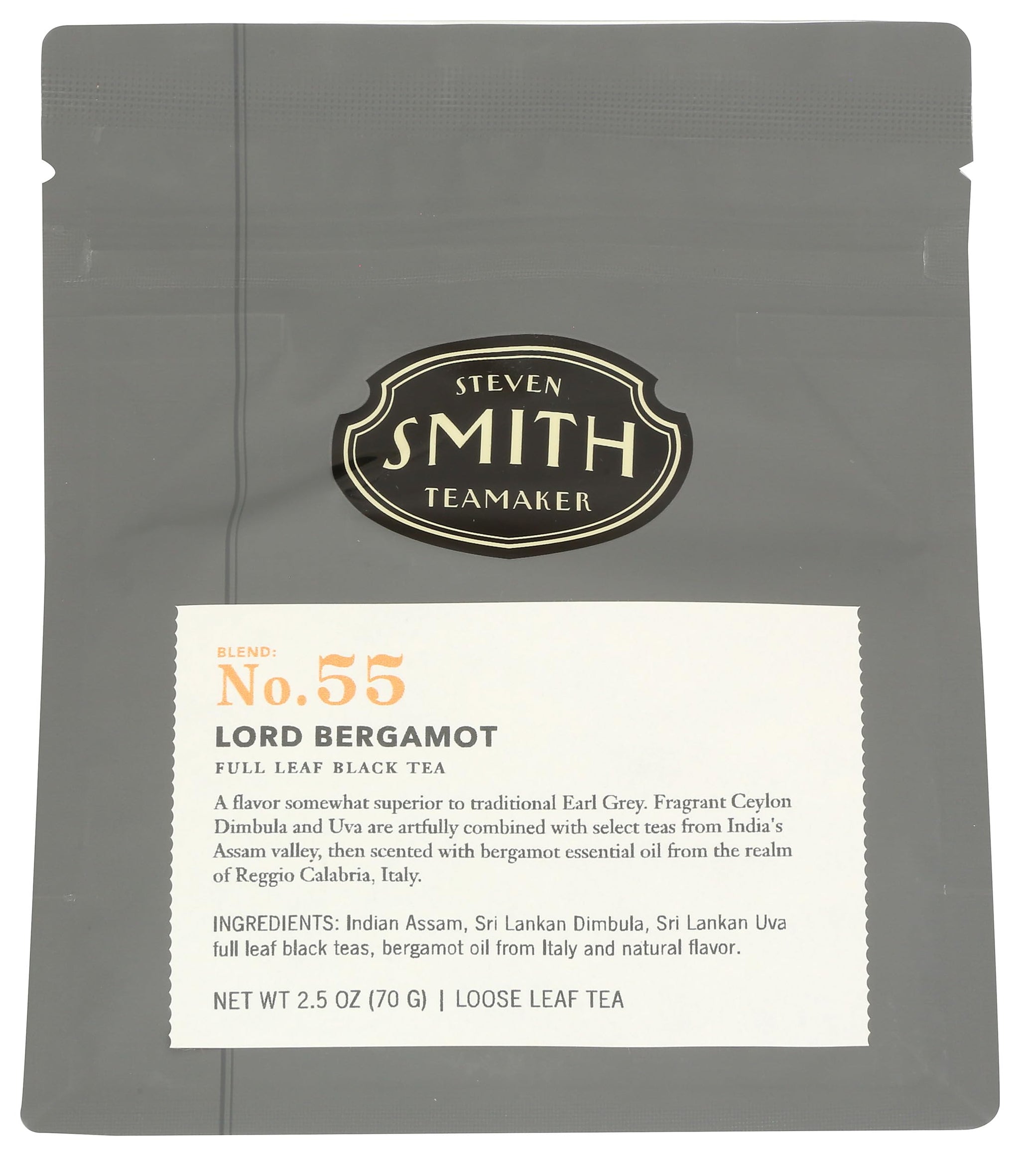 STEVEN SMITH TEAMAKER Lord Bergamot Loose Leaf Earl Grey Tea, 2.5 OZ