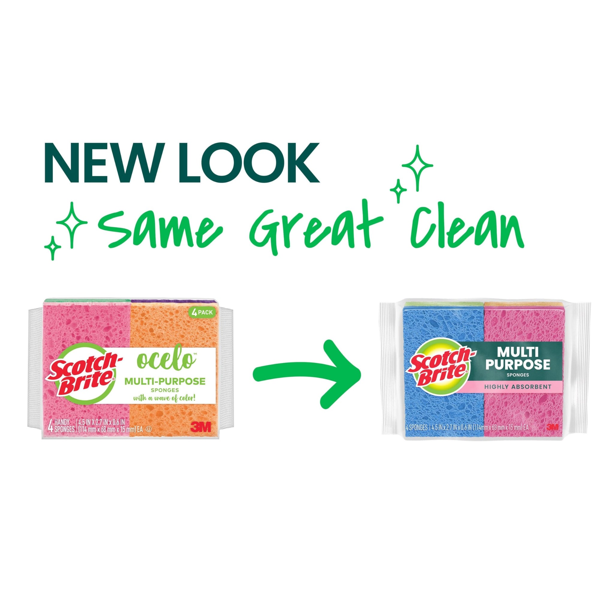 Scotch-Brite ocelo Sponge Multi-Color 30 Sponges