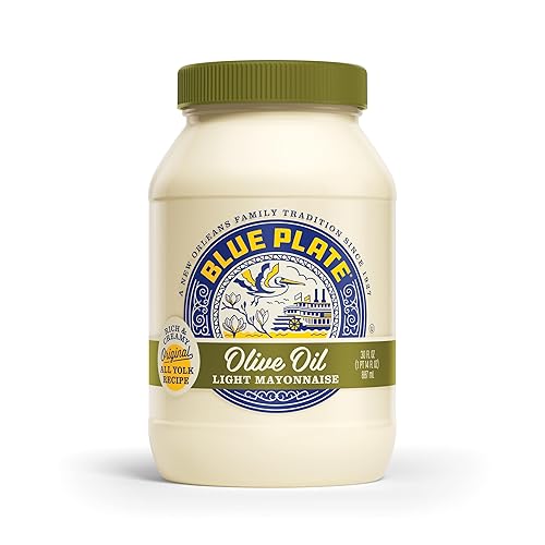 Blue Plate Light Mayonnaise with Olive Oil 30 Fl Oz Jar (Pack of 1)