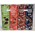 Choceur Belgian Chocolate Waves Milk, Salted Caramel Flavor, Mint Flavor, Dark 4.4oz 125g (4 Boxes)