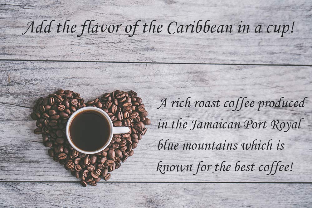 TORTUGA Caribbean Port Royal Jamaican Blue Mountain Flavored Coffee- Roasted and Ground Coffee 10oz - The Perfect Premium Gourmet Gift for Gift