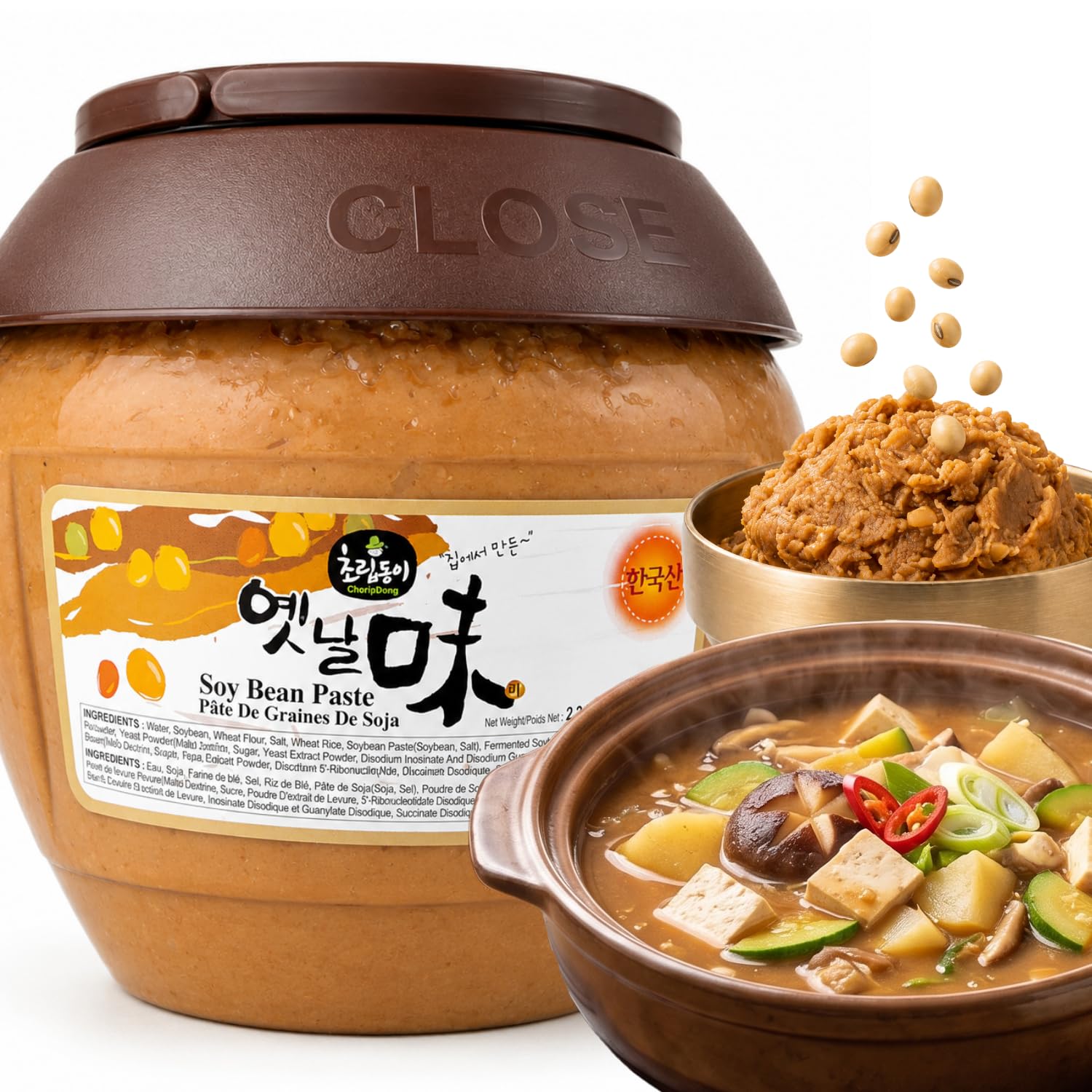 Korean Food Doenjang Soybean Paste, Fermented Paste for Soup & Stew 4.85 lb