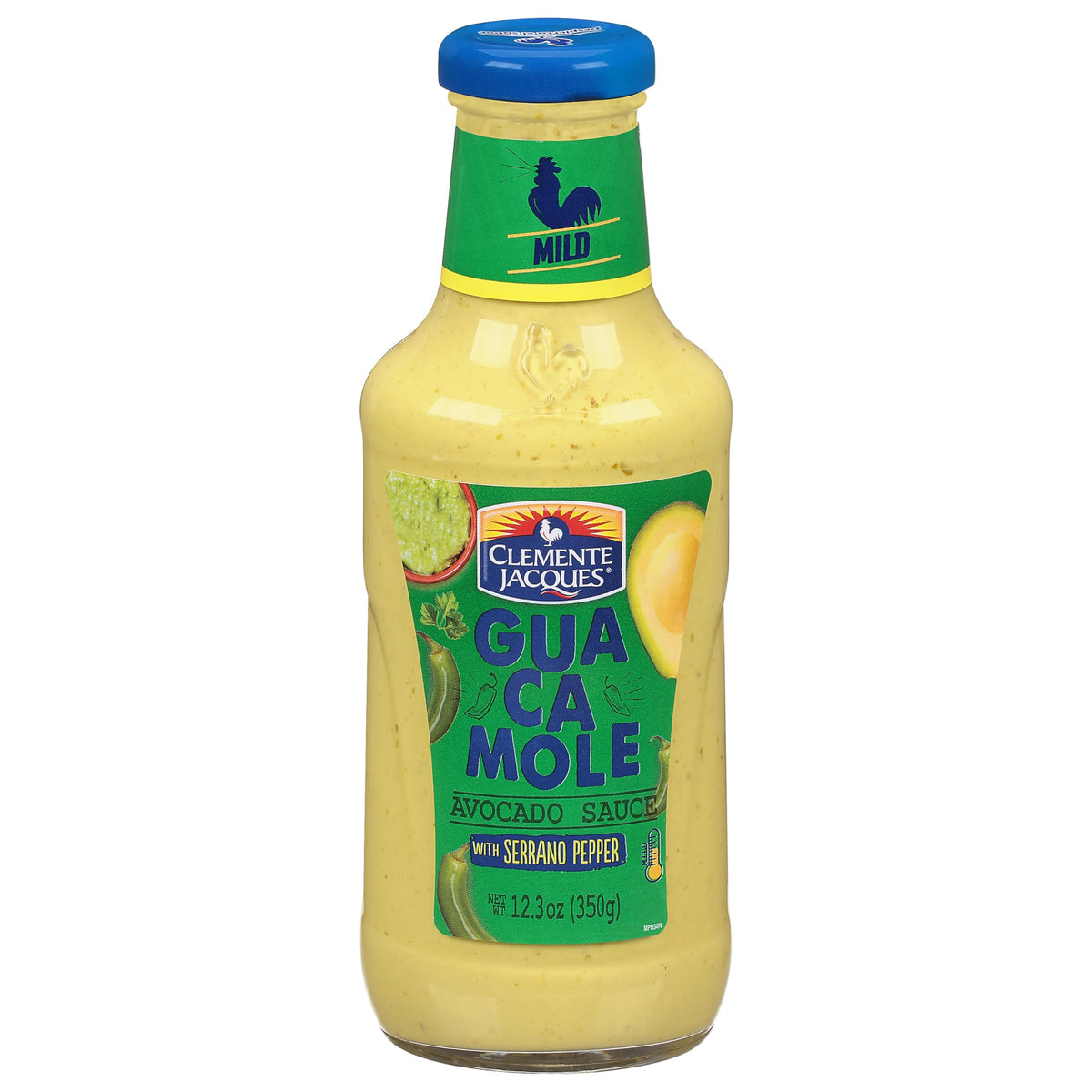 Clemente, Jacques Mild Guacamole Avocado Sauce With Serrano Pepper, 12.3 Ounce