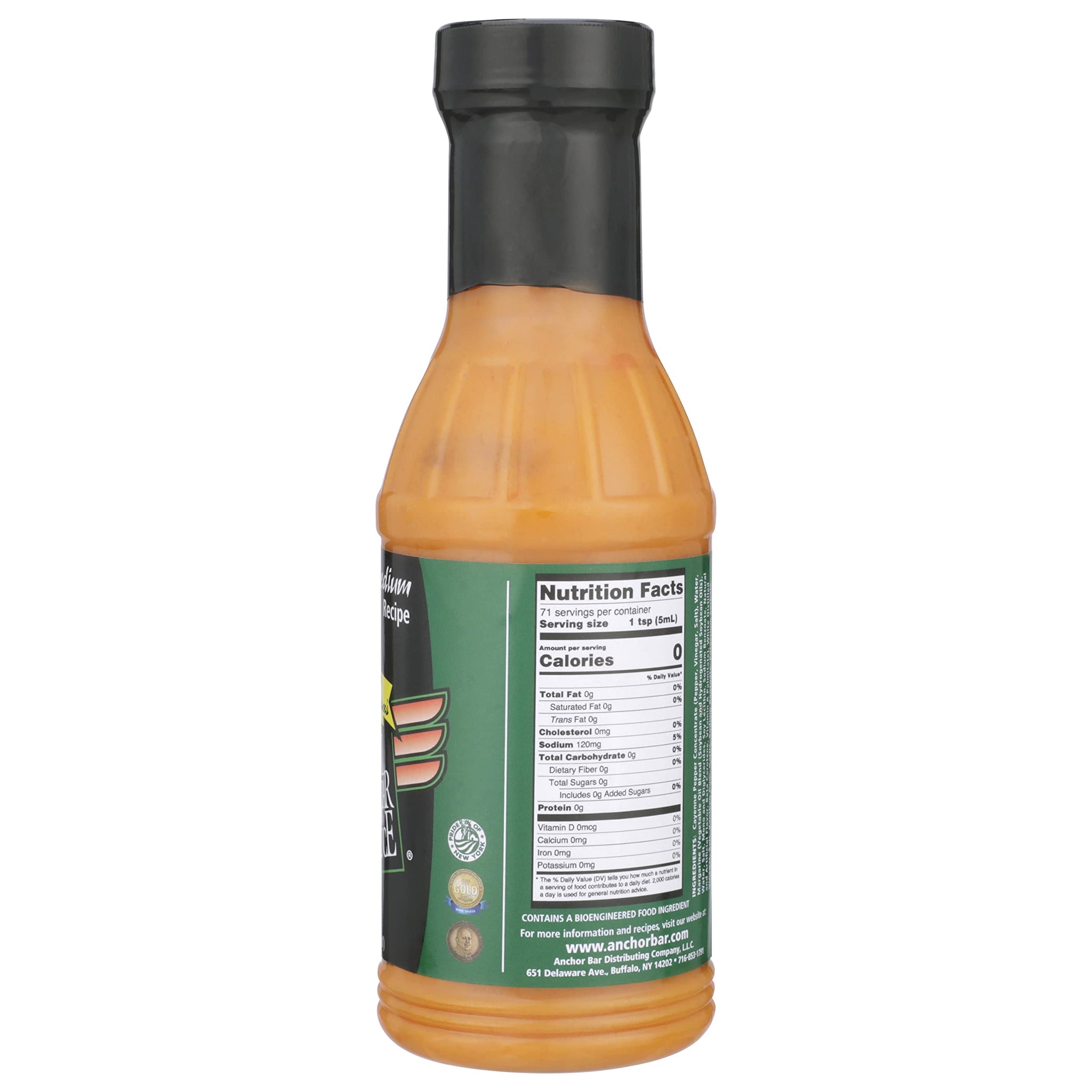 Anchor Bar Original Buffalo Wing Sauce, Medium Recipe, 12 fl oz | Authentic Buffalo Wing Sauce | Classic Tangy & Spicy Condiment for Wings, Chicken