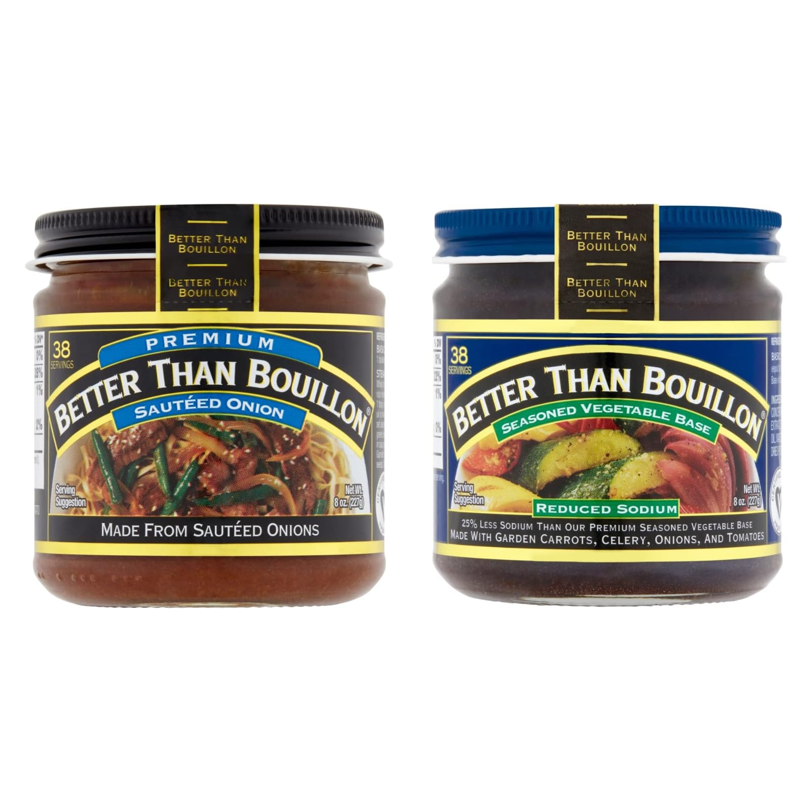 Better Than Bouillon Sauteed Onion Base + Reduced Sodium Vegetable Base (Variety Pack)
