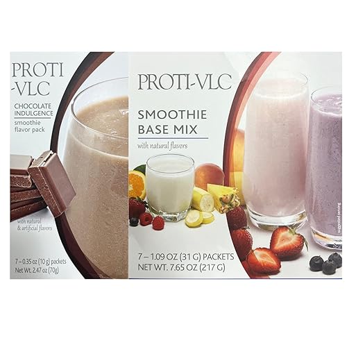 PROTIFIT - High Protein VLC Smoothie Flavor With Base Mix, Low Calorie, Low Fat, Low Sugar, Low Carb, Ideal Protein Compatible, 7 Servings Per Box