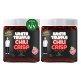 SAUCE UP White Truffle Chili Crisp Sauce - 2 Pack (6oz Each) | Premium Truffle Chili Oil | Crispy, Spicy & Umami Truffle Flavor Bomb | Vegan, Keto