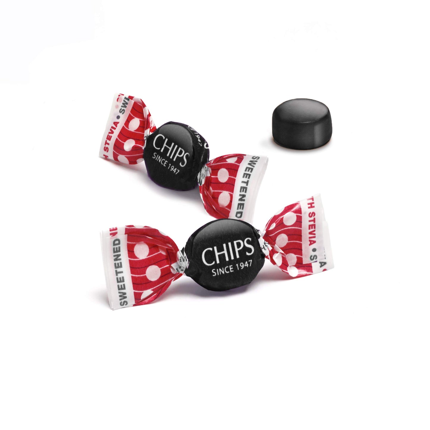 CHIPS Licorice Classic Italian Throat Pastilles Sweetened with Stevia, Rich Licorice Flavor with Acacia Gum, All-Natural Vegan Candy, Gluten Free