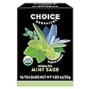 Choice Organic Teas Mint Sage Tea - Organic Herbal Tea - 48 Tea Bags (Pack of 3)