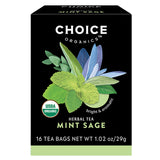 Choice Organic Teas Mint Sage Tea - Organic Herbal Tea - 48 Tea Bags (Pack of 3)