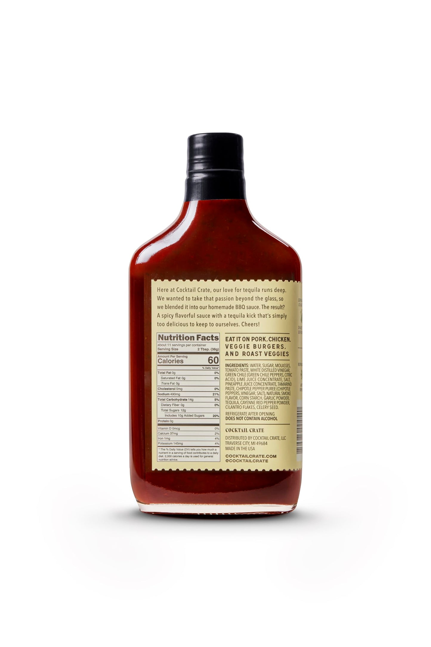 Cocktail Crate Bourbon & Tequila BBQ Sauces | Variety 2-Pack | Handcrafted with Real Bourbon, Maple Syrup, Tequila, and Pineapple | 12.7oz, 2 Pack
