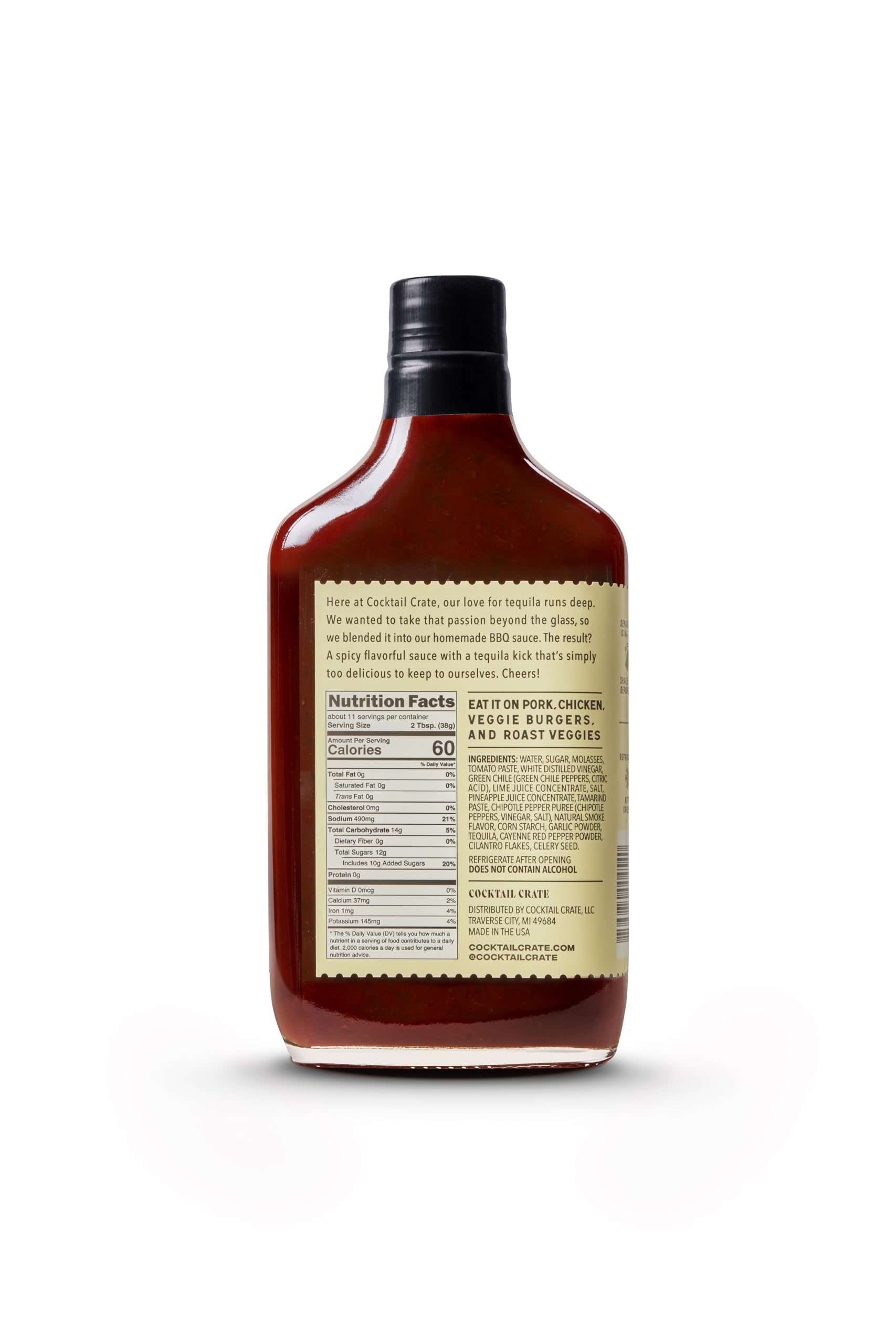 Cocktail Crate Bourbon & Tequila BBQ Sauces | Variety 2-Pack | Handcrafted with Real Bourbon, Maple Syrup, Tequila, and Pineapple | 12.7oz, 2 Pack