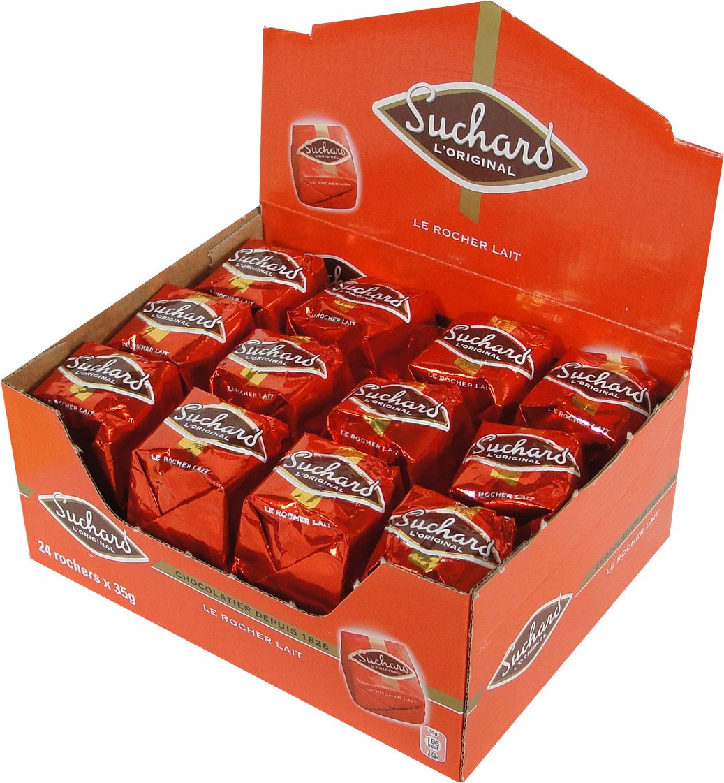 Suchard Milk Chocolate Rochers Box - 1.85 lbs - 24 Pieces