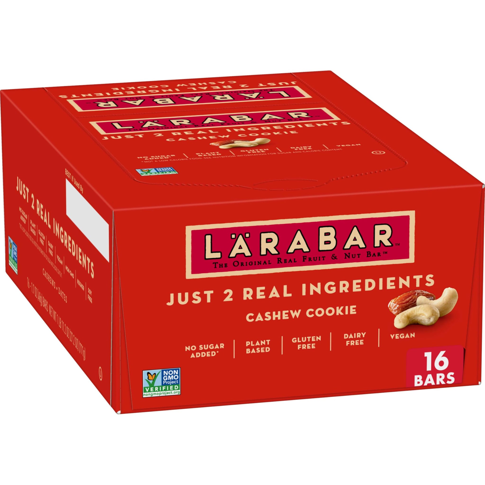 Larabar Cashew Cookie, Fruit and Nut Bars, Gluten Free and Vegan, 27.2 oz, 16 Ct