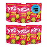 Freestyle Snacks Pickle Chip Snack Packs - Spicy Dill - All Natural, Fresh-Packed Deli-Style Pickles - Non-GMO, Kosher, Gluten-Free, Low Calorie