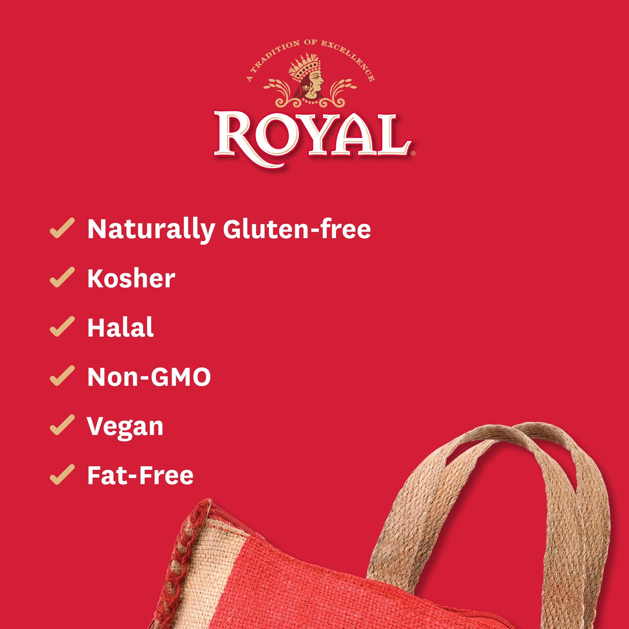 Royal Chef's Secret Sella Basmati Rice - Authentic Extra Long Grain Parboiled White Rice, 20 lb