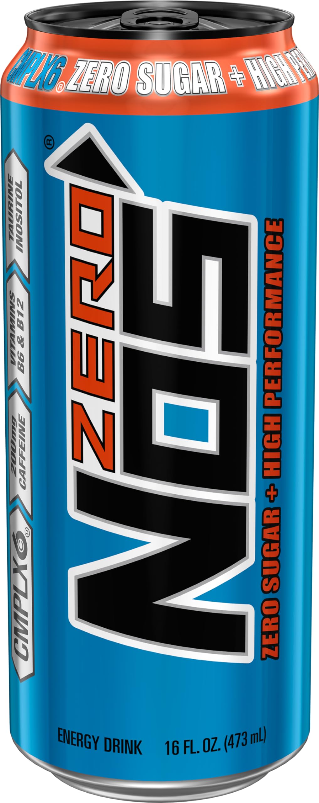 NOS Zero Sugar: High Performance Energy Drink. 16 Fl oz