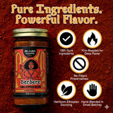 Brundo Spices Imported Ethiopian Berbere Chili Pepper Blend (2 oz) | Authentic Berbere & All Natural East African Seasoning | NON-GMO | No
