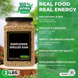 Sunflower Seeds Shelled Raw -Jar - Pantry Staple for Snacking and Recipes