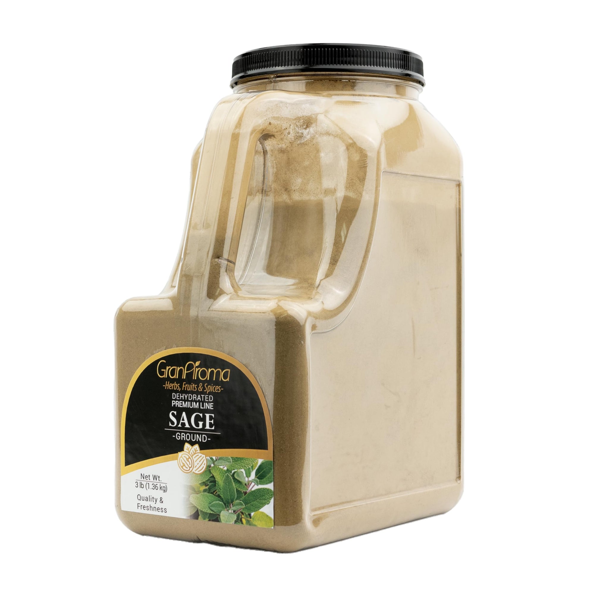 GranAroma Ground Sage, Earthy Flavor, Soups & Sauces, Versatile Herb (48 Ounce)