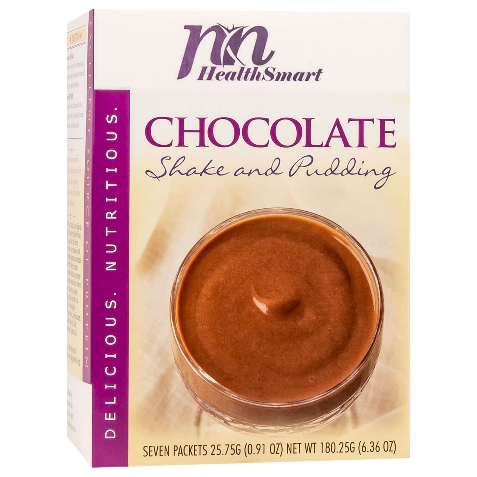 HealthSmart Creamy Chocolate Shake/Pudding Mix, 15g Protein, Low Calorie, Low Carb, Low Fat, No Gluten Ingredients, Aspartame Free, Vegetarian, KETO