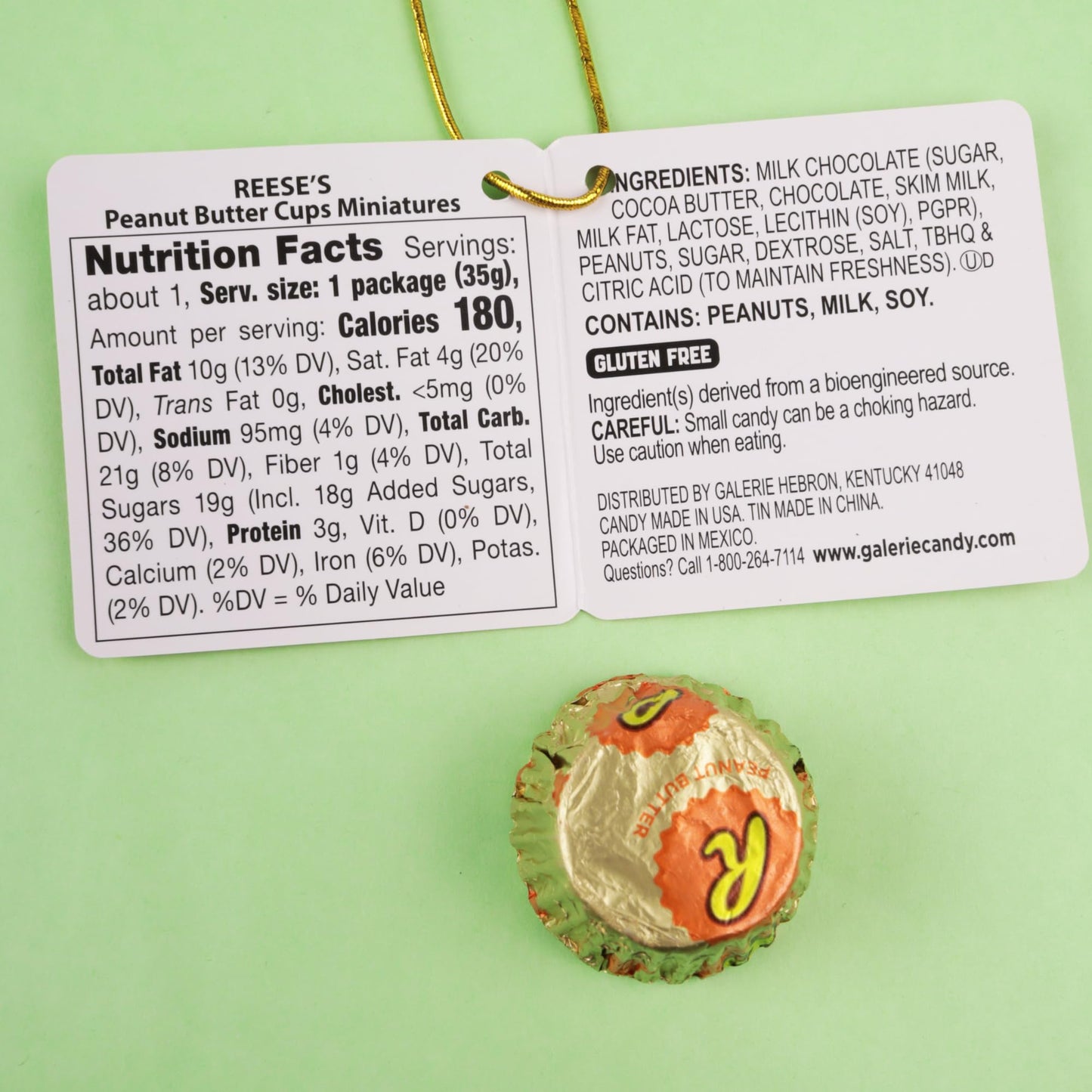 Reeses Easter Bunny Collectible Tin with Mini Peanut Butter Cups, Individually Wrapped, Basket Stuffer Candy, 4 Pieces Inside