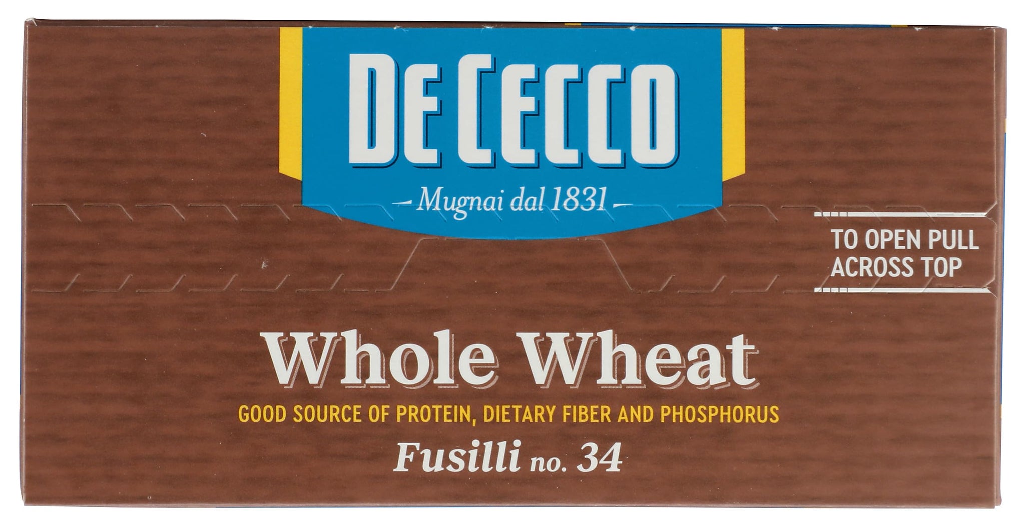 De Cecco Whole Wheat Pasta, Fusilli, 13.25 Ounce