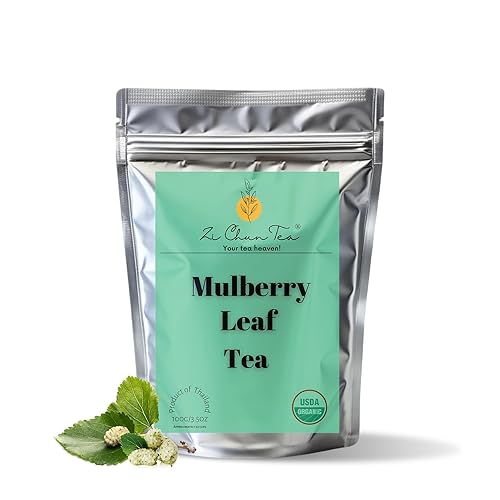 Zi Chun Tea | Organic White Mulberry Leaf Tea Morus alba | Premium Loose Leaf Herbal Tea, Whole Mulberry Leaves, Naturally Caffeine-Free, Herb Hoja de