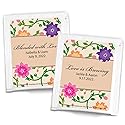 Ducky Days Tea Party Favors, Personalized Black Tea Bags, Floral Garden (Set of 30)