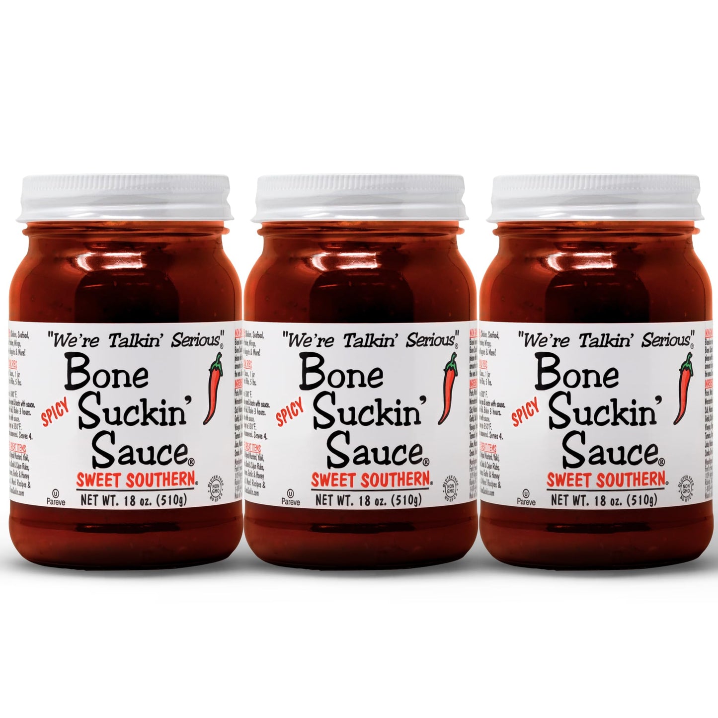 Bone Suckin' Hot Marinade & Sauce, 3 Count