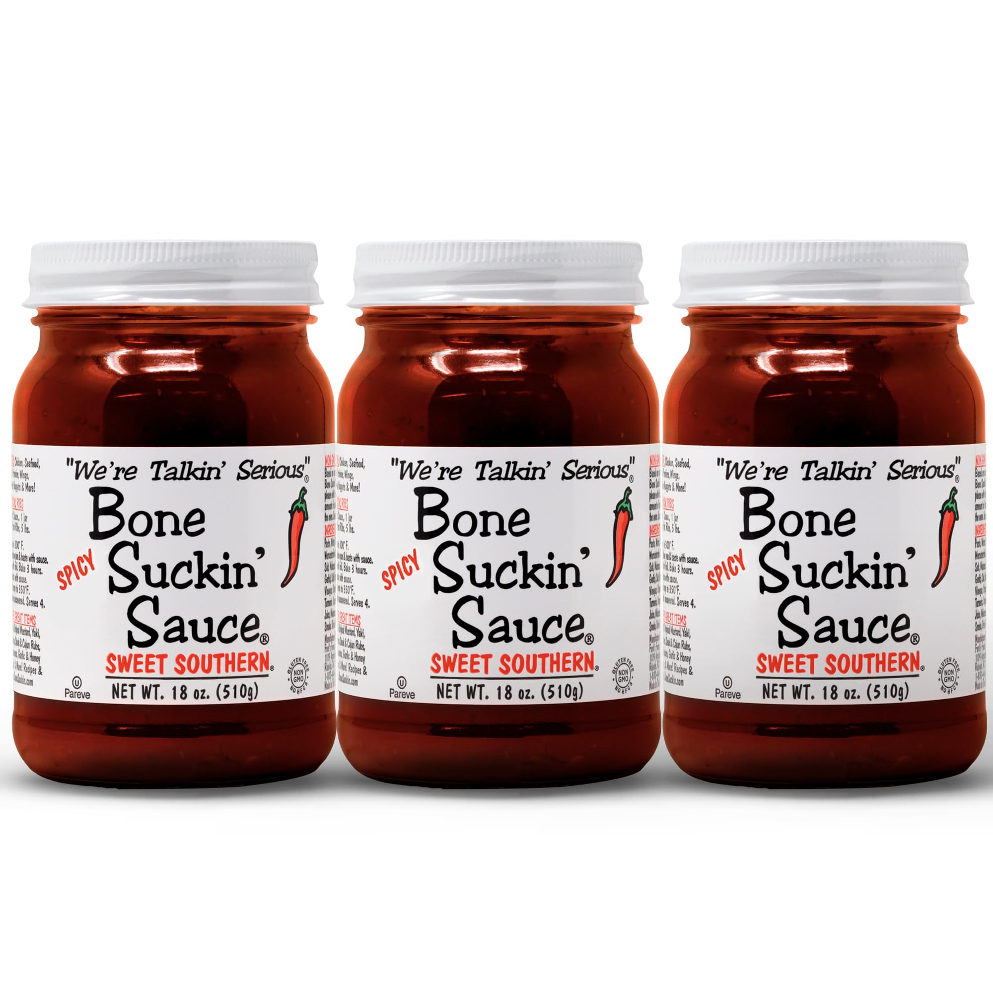 Bone Suckin' Hot Marinade & Sauce, 3 Count