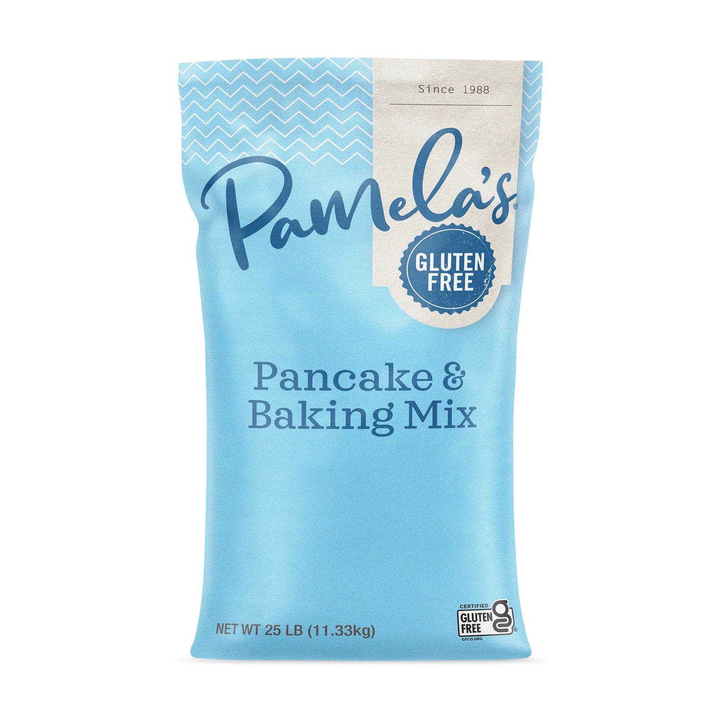 Pamela's Gluten Free Baking and Pancake Mix, Fluffy Waffles, 8g Whole Grain, 25-Pound Bag (Pack of 1)