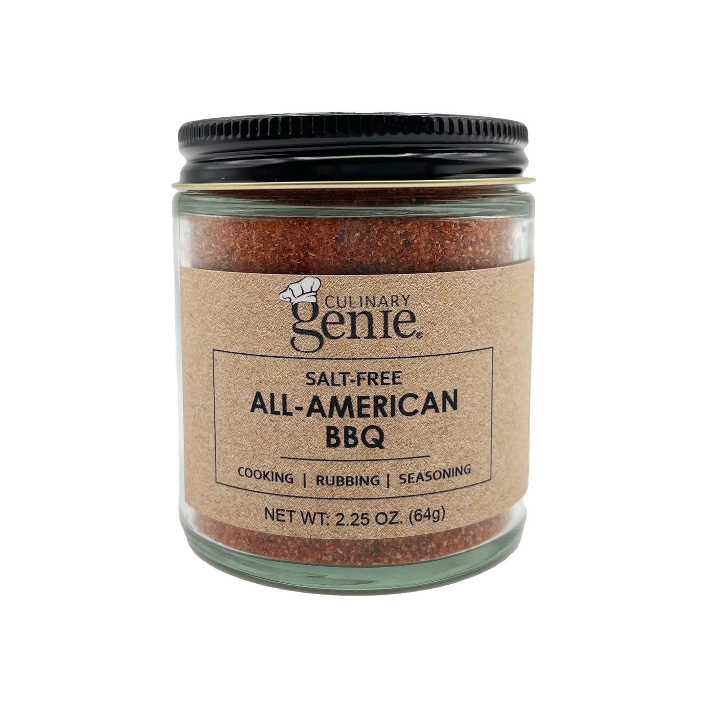 Culinary Genie Salt-Free All-American BBQ Seasoning Blend - Savory Grill Rub with a Hint of Smoke, No Salt or Sugar Added