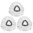 Spin Mop Replacement Head,Microfiber Mop Head Refills Easy Cleaning Mop Head, Pack of 3