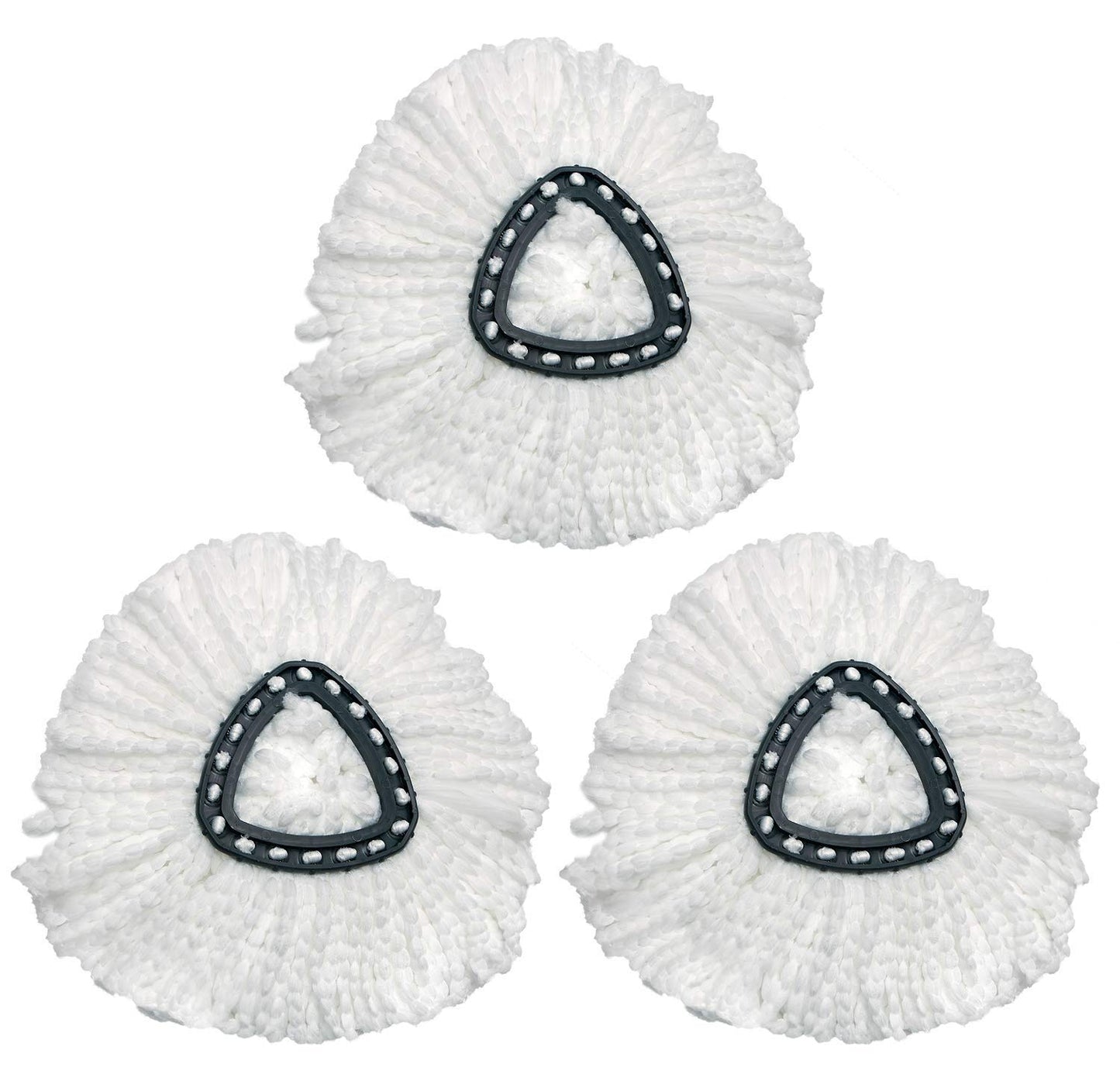 Spin Mop Replacement Head,Microfiber Mop Head Refills Easy Cleaning Mop Head, Pack of 3