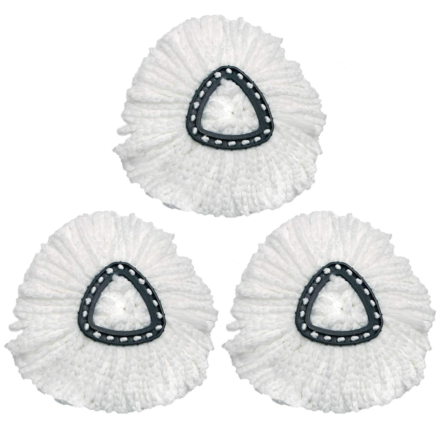 Spin Mop Replacement Head,Microfiber Mop Head Refills Easy Cleaning Mop Head, Pack of 3