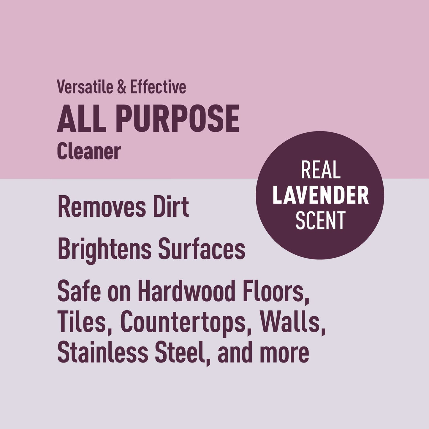 Amazon Brand - Presto! All Purpose Cleaner, Lavender Essential Oil Scent, Streak-Free Formula, 32 fl oz, 2-Pack