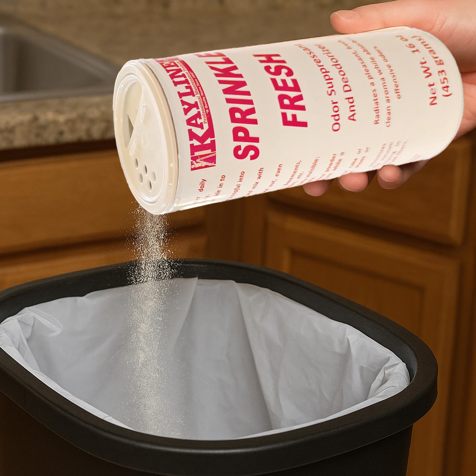 Sprinkle Fresh Carpet Freshener & Deodorizer Powder, Use on Upholstery, Garbage Cans & Dumpsters, 16 oz
