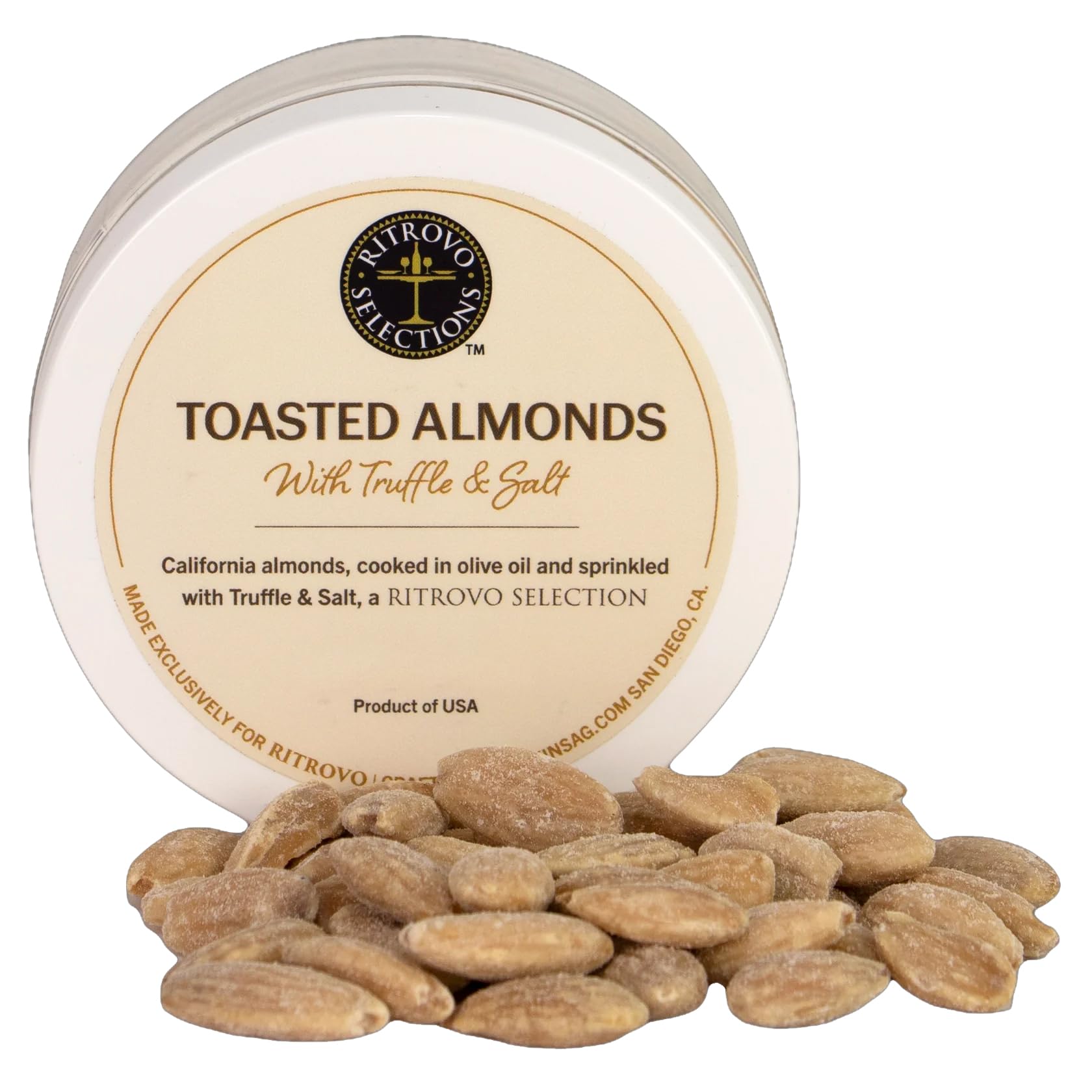 Ritrovo Selections Roasted Almonds with Truffle & Salt by Hopkins AG, 5.5oz