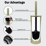 Vince Camuto Toilet Bowl Brush with Holder, Durable Bathroom Cleaning Tool, Modern Design for Easy Toilet Maintenance, Bathroom Cleaner Brush