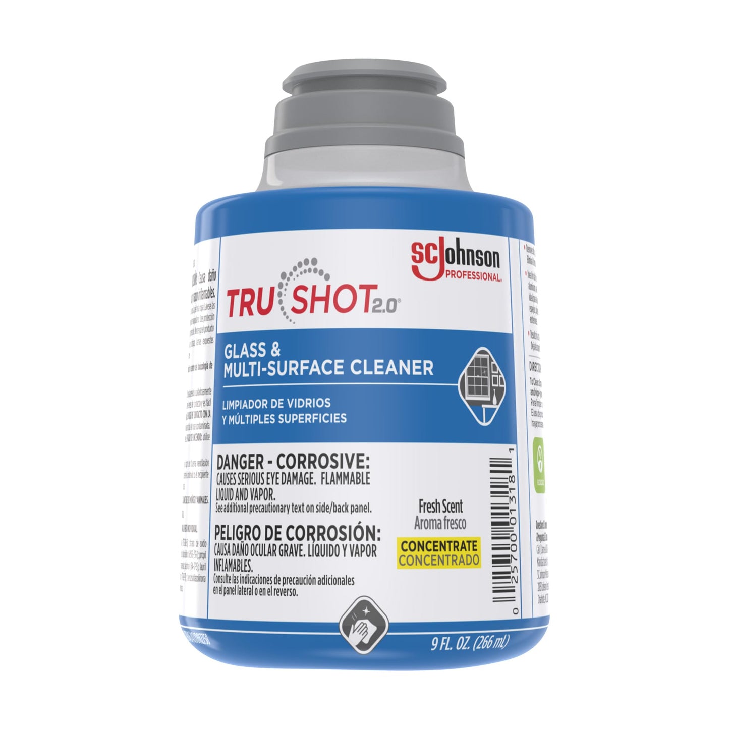 SC Johnson Professional TruShot 2.0 Glass & Multi-Surface Cleaner Mobile Dispensing System, 9 fl. oz. Cartridge Cleaning Concentrate Solutions