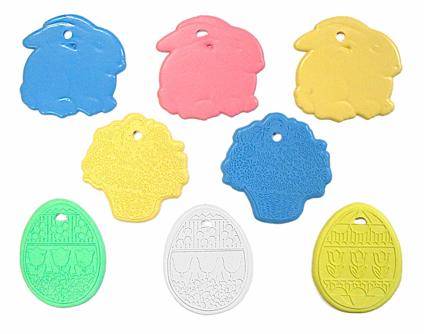 8 Gram Spring Easter Balloon Weights - 25 pieces - RoHS Compliant - Assorted Pastel Colors - Egg, Basket, Bunnie