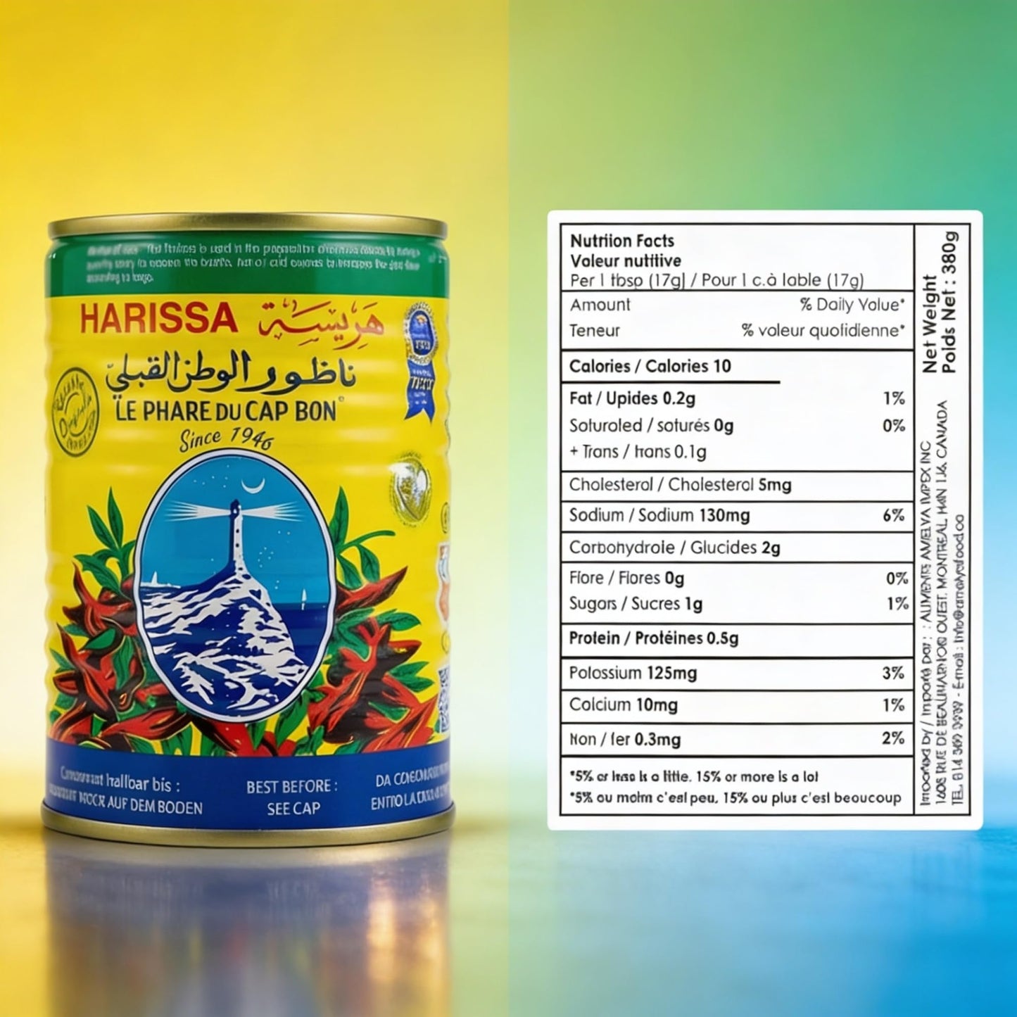 Le Phare du Cap Bon Harissa Paste in Tube - Authentic Tunisian Harissa Berbere spice Sauce, Chili Pepper Paste & Seasoning, Spicy Red Pepper Condiment