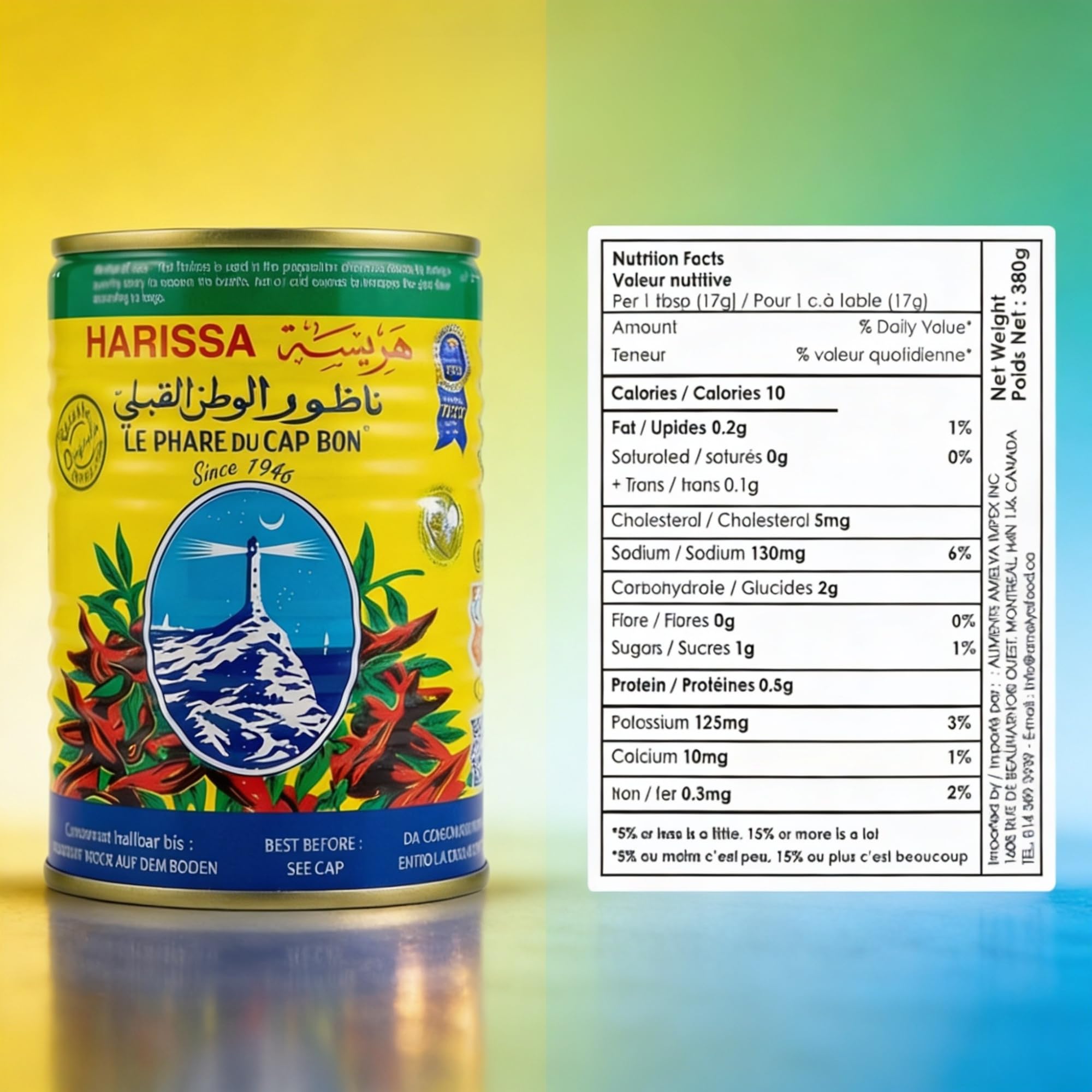 Le Phare du Cap Bon Harissa Paste in Tube - Authentic Tunisian Harissa Berbere spice Sauce, Chili Pepper Paste & Seasoning, Spicy Red Pepper Condiment