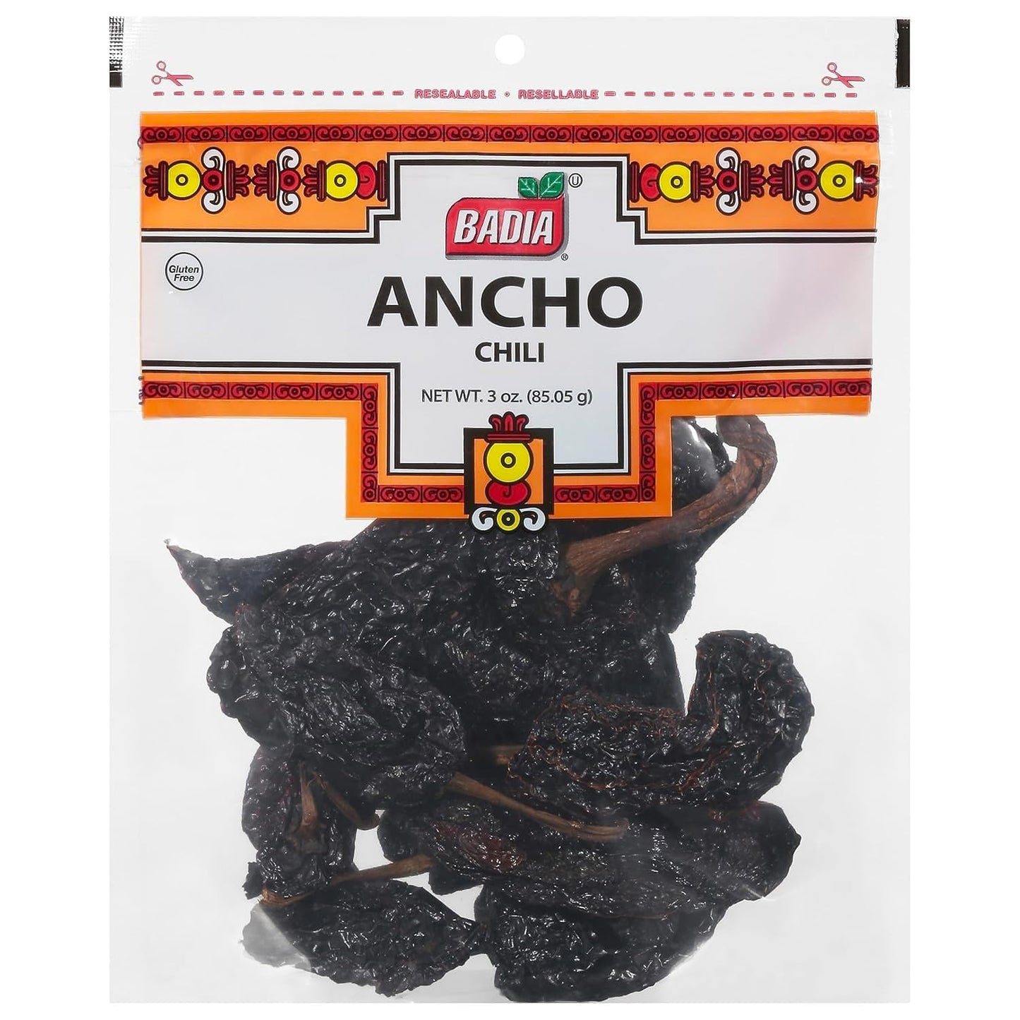 Badia Ancho Chili, 3 oz - Dried Poblano Chile Peppers for Authentic Mexican & Latin Dishes, Mild Hot
