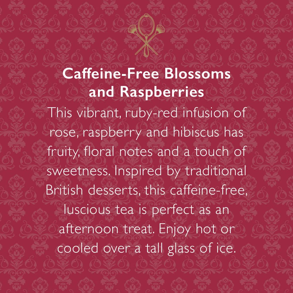 The Republic of Tea Downton Abbey Premium English Rose Tea, 36 Tea Bags, Rose Hibiscus, Caffeine Free