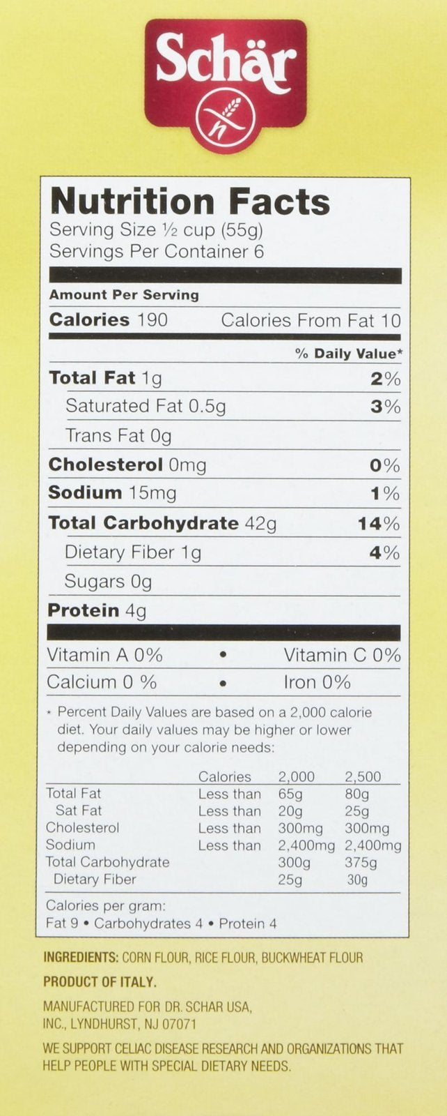 Schar Gluten Free Multigrain Penne Regate, 12 oz