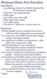 Montana Gluten Free Organic Waffle Pancake Mix 3lb package